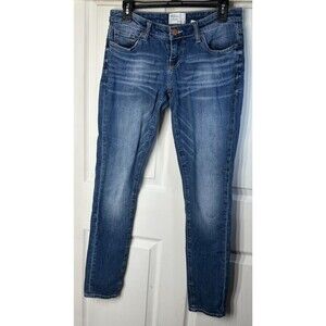 BKE Jeans Wm's Size 27R Stella Skinny Med Wash Denim W27 L31 R8 Whiskered